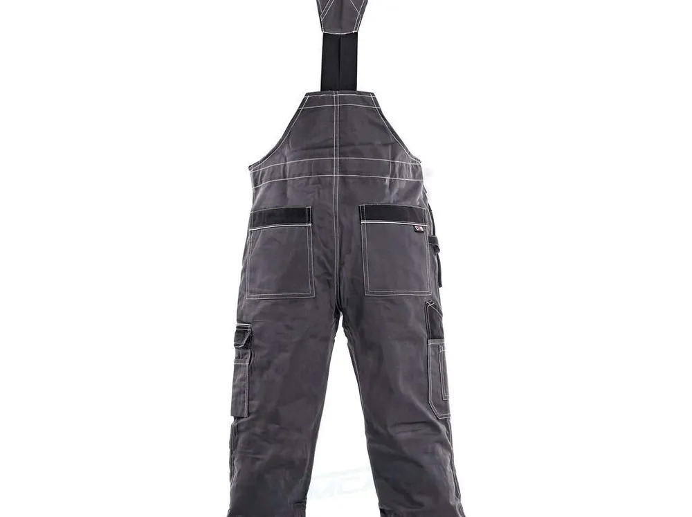 Kalhoty s laclem ORION KRYŠTOF, zkrácené, zimní, šedo-černé