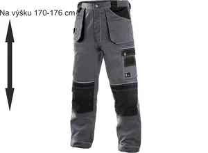 Kalhoty do pasu ORION TEODOR zkrácené, šedo - černé