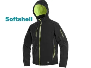 Bunda DURHAM softshellová, pánská, černo-žlutá