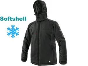 Bunda VEGAS softshellová, zimní, pánská, černá