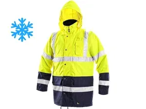 Bunda OXFORD zimní reflexní, žlut.-modrá 