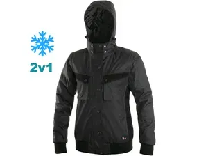 Bunda IRVINE zimní 2v1, dámská, šedo-černá