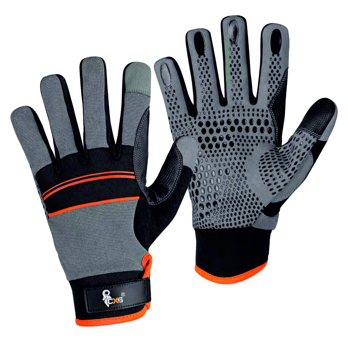 Rukavice CARAZ kombinované, šedo-černé