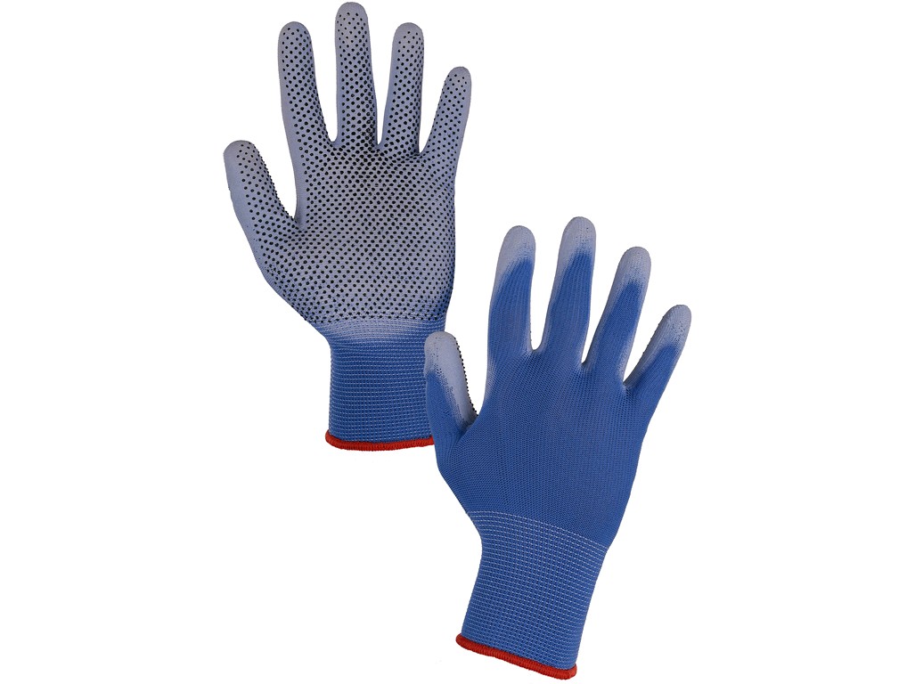 Rukavice BRITA DOTS máčené v PU a PVC terčíky