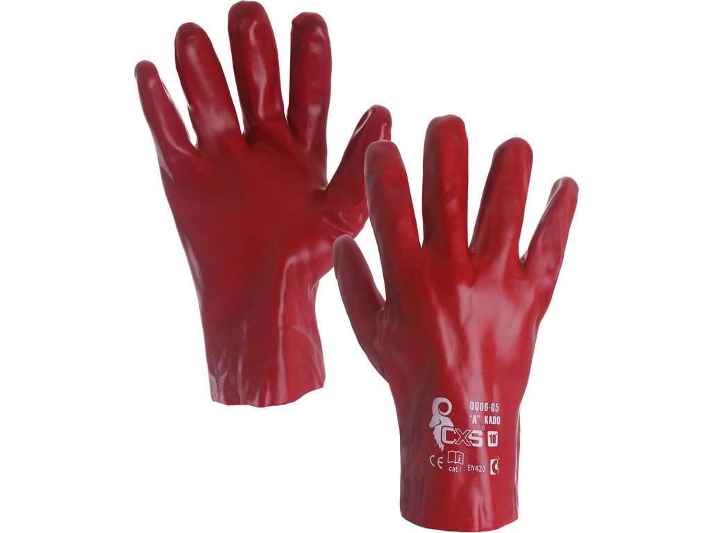 Rukavice KADO máčené v PVC, vel. 10