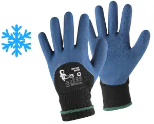 Rukavice ROXY BLUE WINTER, zimní, máčené v latexu, vel. 10