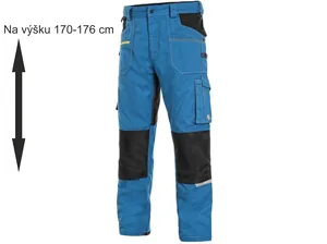 Kalhoty do pasu STRETCH, pánské, zkrácené, stř. modré-černé