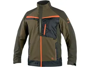 Blůza NAOS, pánská, khaki-olivová, HV oranžové doplňky