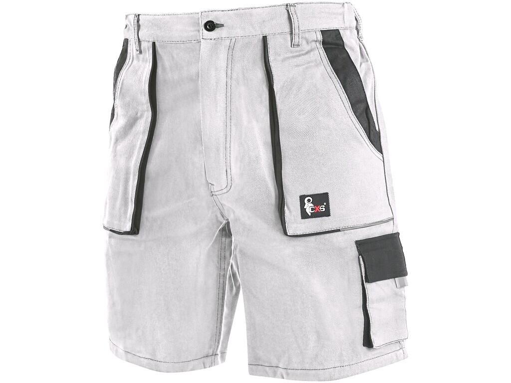 Kalhoty LUXY TOMÁŠ kraťasy bílo-šedé