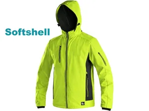 Bunda DURHAM softshellová. pánská, žluto-černá