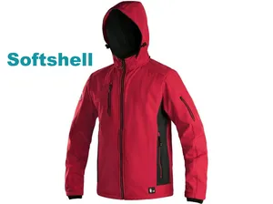 Bunda DURHAM softshellová. pánská, červeno-černá