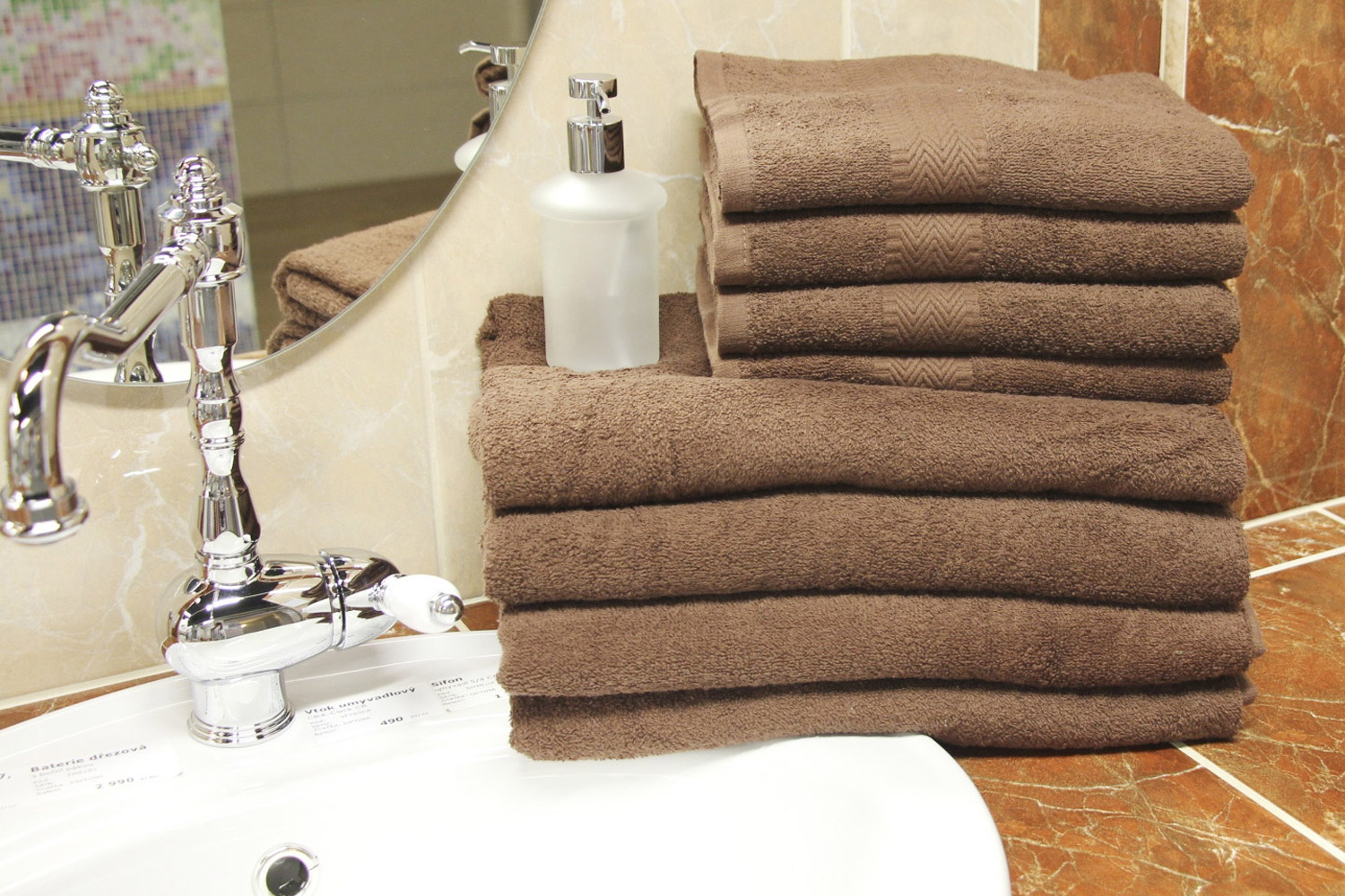 Osuška froté PAM TIBEX 70 x 140 cm, hnědá