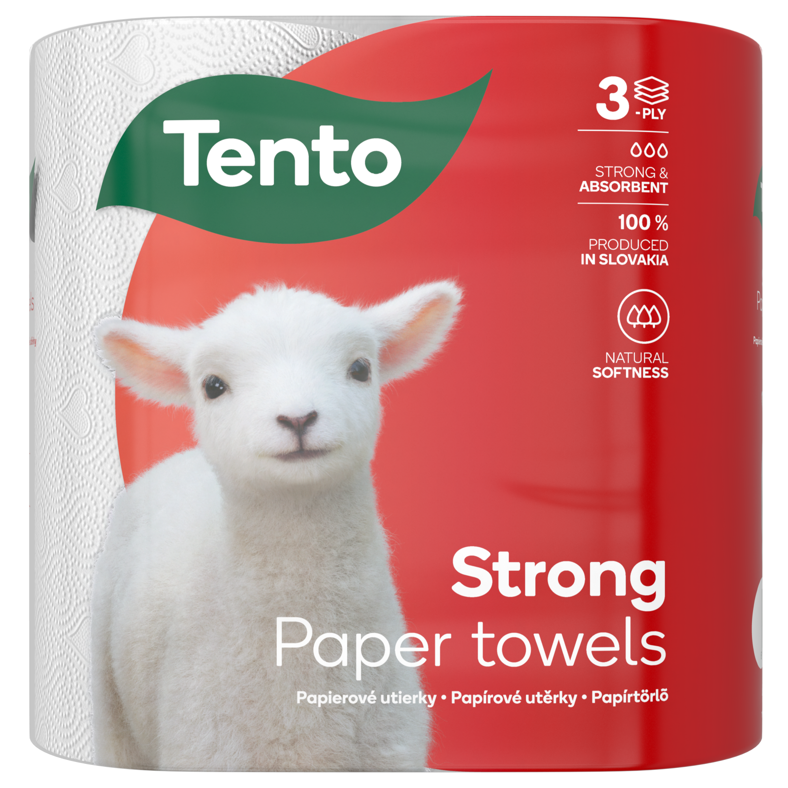 Utěrky kuchyňské TENTO Extra Strong 3vrstvé, 2 role, 34 m