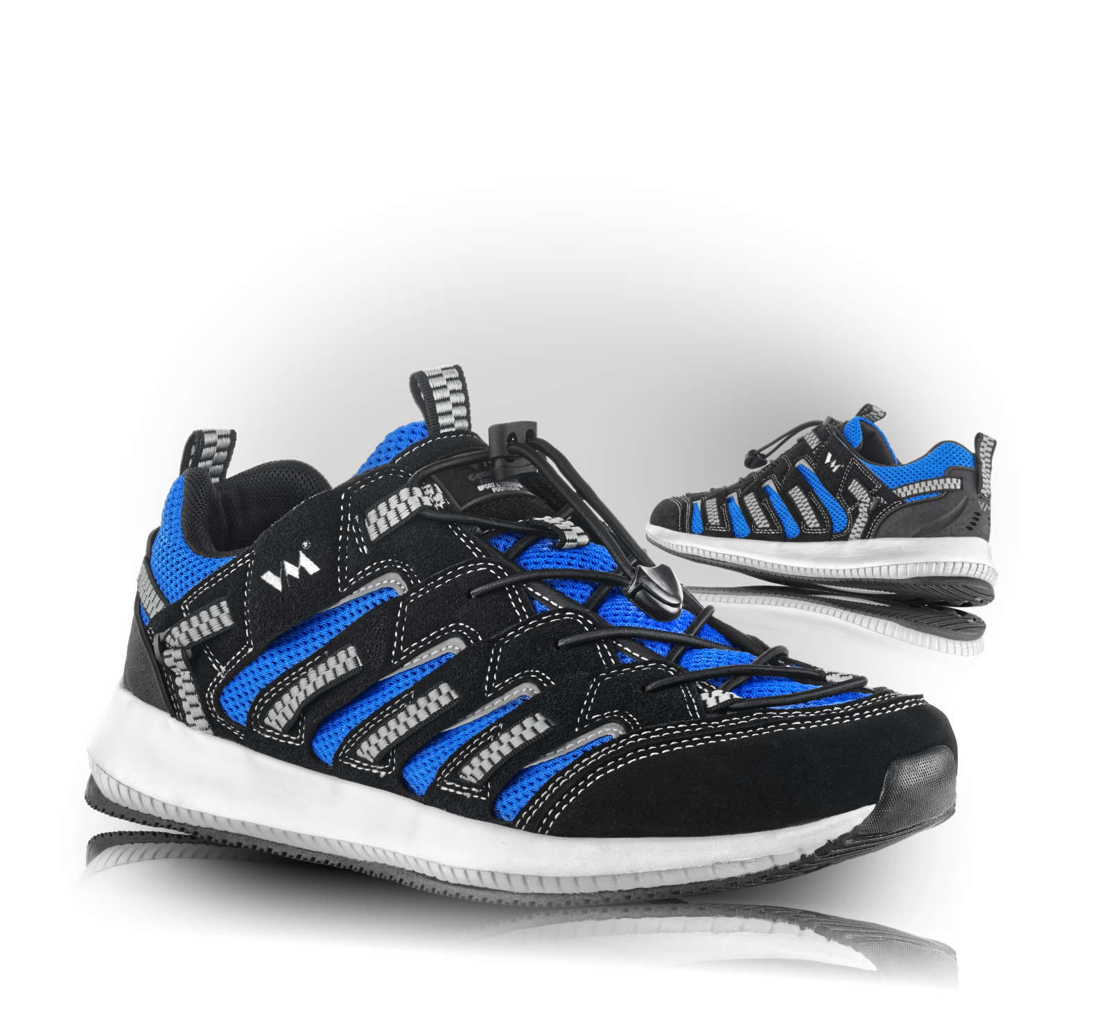 Obuv LUSAKA polobotka, outdoor, černo-modrá