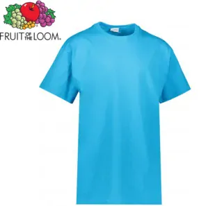 Dětské tričko Fruit of the Loom VALUEWEIGHT T, azurově modrá