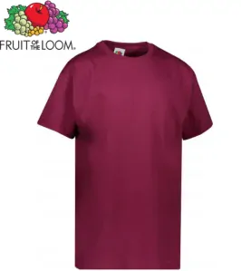 Dětské tričko Fruit of the Loom VALUEWEIGHT T, bordó