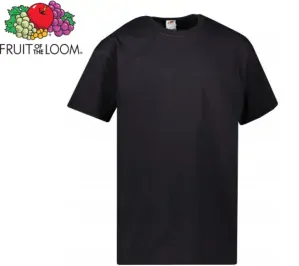 Dětské tričko Fruit of the Loom VALUEWEIGHT T, černé