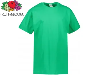 Dětské tričko Fruit of the Loom VALUEWEIGHT T, zelené