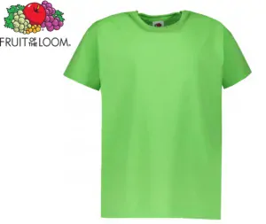 Dětské tričko Fruit of the Loom VALUEWEIGHT T, limetková
