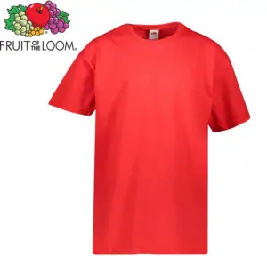 Dětské tričko Fruit of the Loom VALUEWEIGHT T, červená