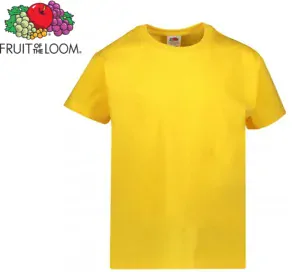 Dětské tričko Fruit of the Loom VALUEWEIGHT T, sunflower