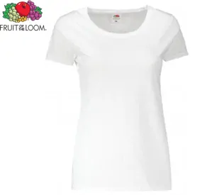 Dámské tričko Fruit of the Loom VALUEWEIGHT T, bílá