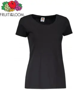 Dámské tričko Fruit of the Loom VALUEWEIGHT T, černá