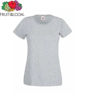 Dámské tričko Fruit of the Loom VALUEWEIGHT T, světlý melír
