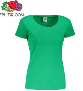 Dámské tričko Fruit of the Loom VALUEWEIGHT T, zelená