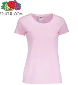Dámské tričko Fruit of the Loom VALUEWEIGHT T, světle růžová