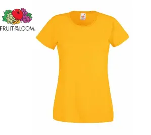 Dámské tričko Fruit of the Loom VALUEWEIGHT T, sunflower