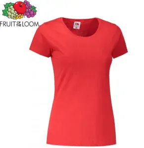 Dámské tričko Fruit of the Loom VALUEWEIGHT T, červená