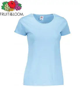 Dámské tričko Fruit of the Loom VALUEWEIGHT T, nebesky modrá