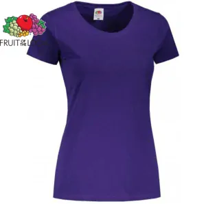 Dámské tričko Fruit of the Loom VALUEWEIGHT T, fialová