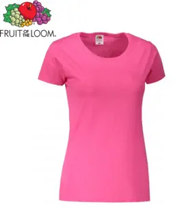 Dámské tričko Fruit of the Loom VALUEWEIGHT T, růžová