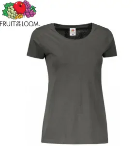 Dámské tričko Fruit of the Loom VALUEWEIGHT T, tmavě šedá
