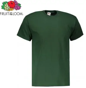 Pánské tričko Fruit of the Loom VALUEWEIGHT T, lahvově zelená