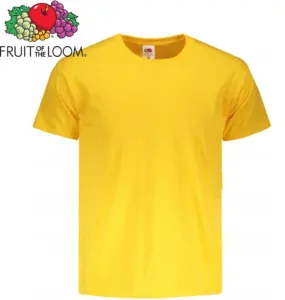 Pánské tričko Fruit of the Loom VALUEWEIGHT T, sunflower