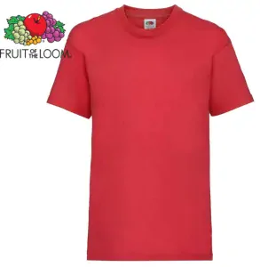 Pánské tričko Fruit of the Loom VALUEWEIGHT T, červená