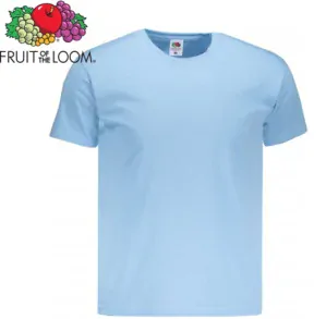 Pánské tričko Fruit of the Loom VALUEWEIGHT T, nebesky modrá