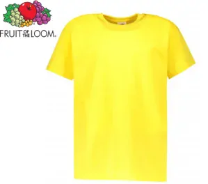 Pánské tričko Fruit of the Loom VALUEWEIGHT T, žlutá
