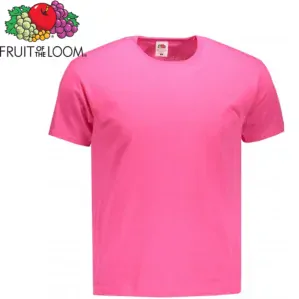 Pánské tričko Fruit of the Loom VALUEWEIGHT T, růžová