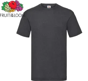 Pánské tričko Fruit of the Loom VALUEWEIGHT T, tmavý melír