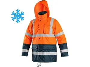Bunda OXFORD zimní reflexní, oranž.-modrá 