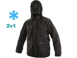 Bunda GEORGIA zimní 2v1, pánská, černá