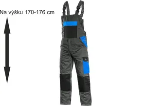 Kalhoty s laclem PHOENIX CRONOS, zkrácené, šedo-modré