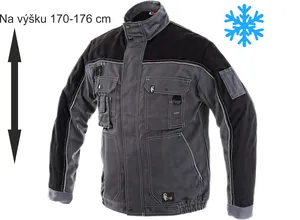 Blůza ORION OTAKAR zkrácená, zimní, šedo-černá 