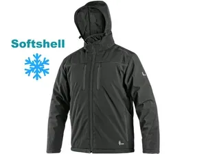 Bunda NORFOLK softshellová, zimní, pánská, černá 