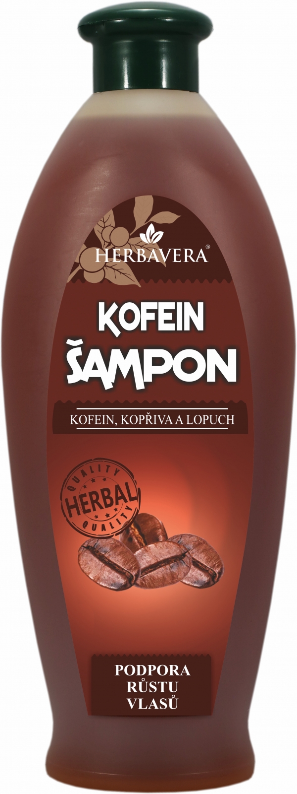 Šampon HERBAVERA Kofein proti vypadávání vlasů 550 ml
