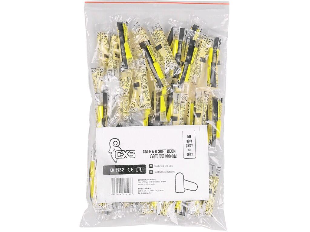 Zátkové chrániče sluchu 3M E-A-R SOFT NEON, bal. 50 párů